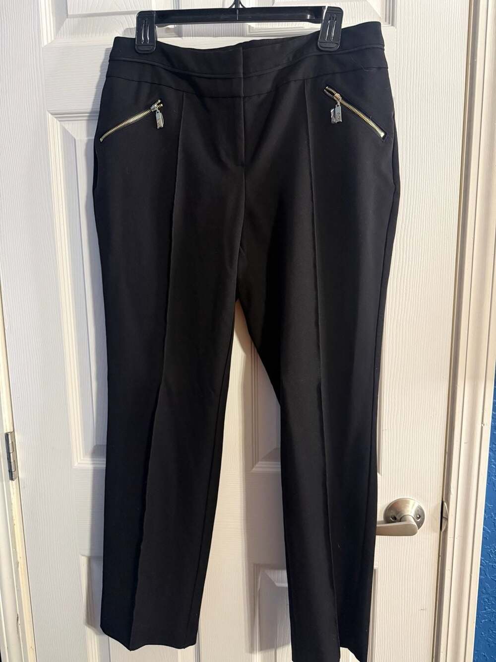 Anne Klein Black Zip Pocket Dress Pants Size 12P
